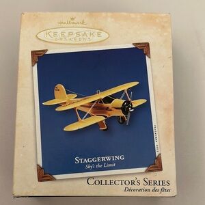 Hallmark 2002 Keepsake Yellow Staggerwing Ornament Rare